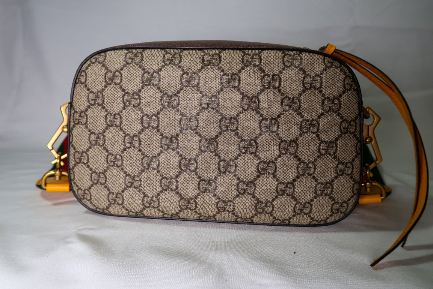 Gucci GG Supreme Monogram Web Neo Vintage Shoulder Bag Beige New Acero
