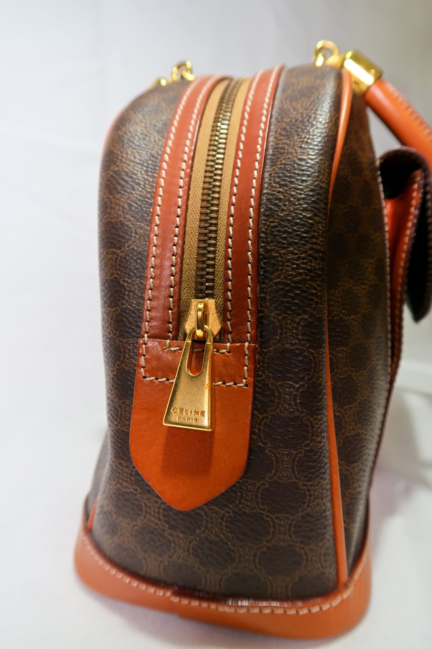 Vintage Celine Macadam Mini Dome Satchel