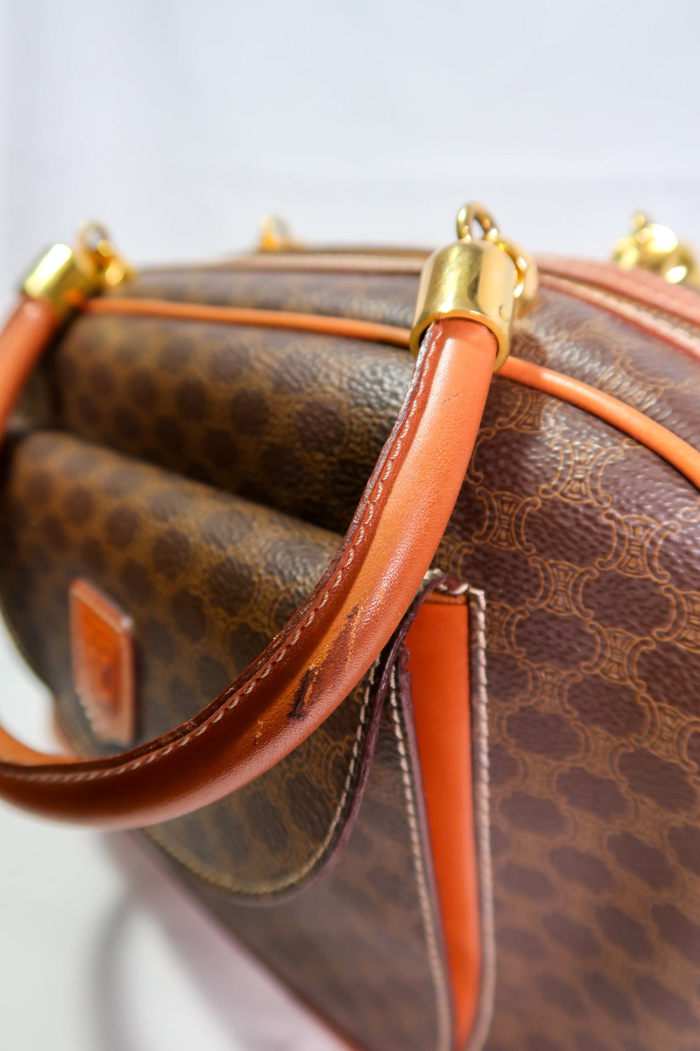 Vintage Celine Macadam Mini Dome Satchel