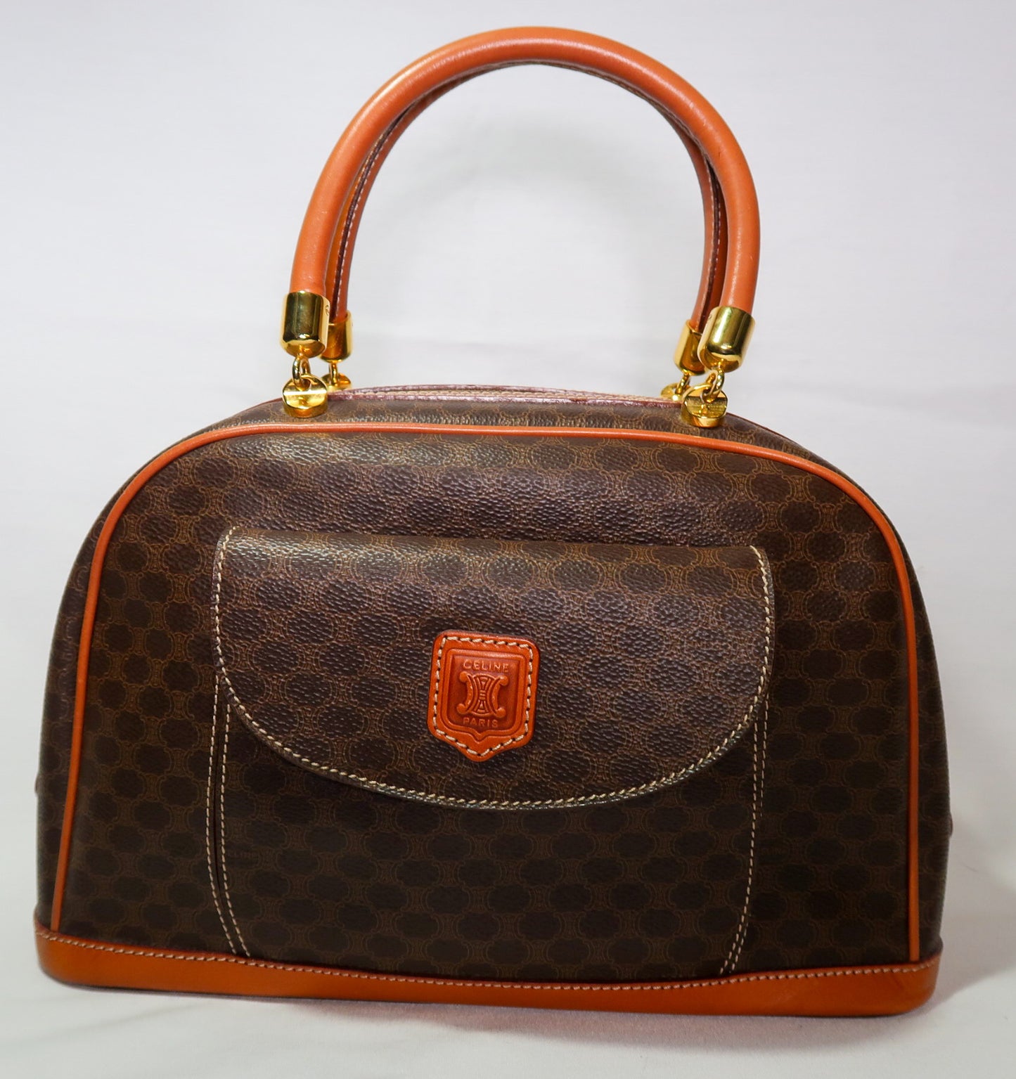 Vintage Celine Macadam Mini Dome Satchel
