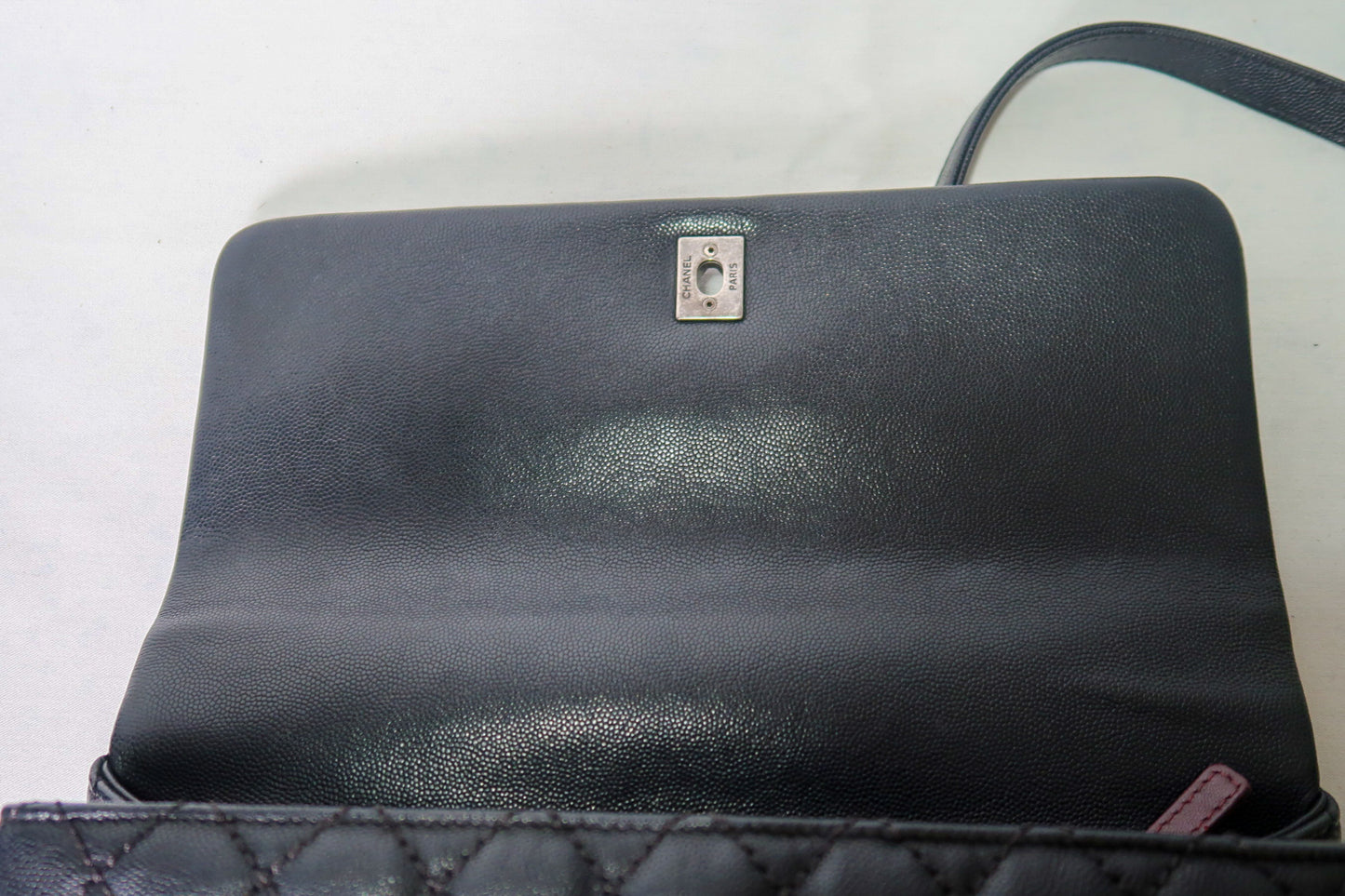 Chanel Caviar Lizard-Trimmed Coco Handle Bag