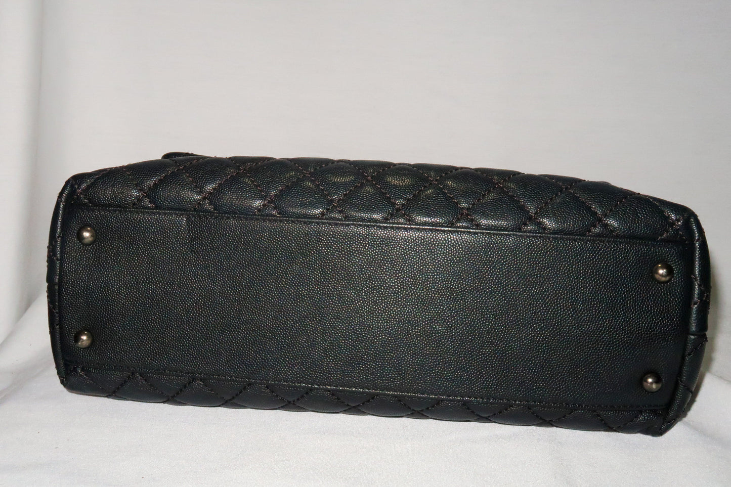 Chanel Caviar Lizard-Trimmed Coco Handle Bag