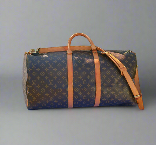 Louis Vuitton Monogram Keepall Bandoulière 55 Bag W Strap