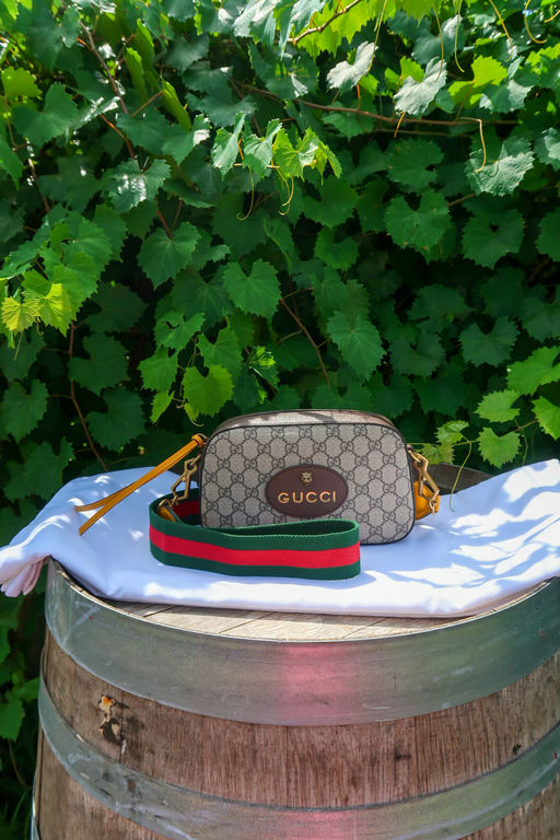 Gucci GG Supreme Monogram Web Neo Vintage Shoulder Bag Beige New Acero
