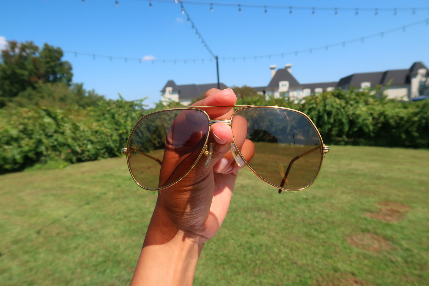 Cartier Vendome Louis 22k Gold-plated Sunglasses 62-14 140 078283