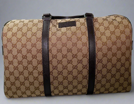 GG Canvas Boston Duffle Bag