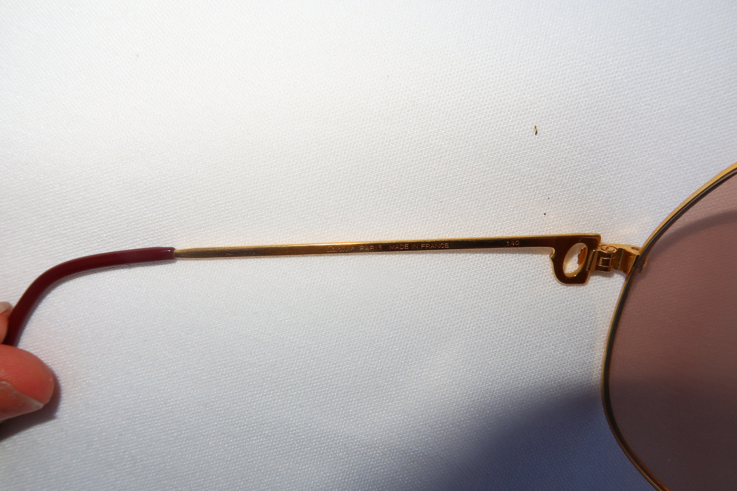 Cartier Vendome Louis 22k Gold-plated Sunglasses 62-14 140 078283
