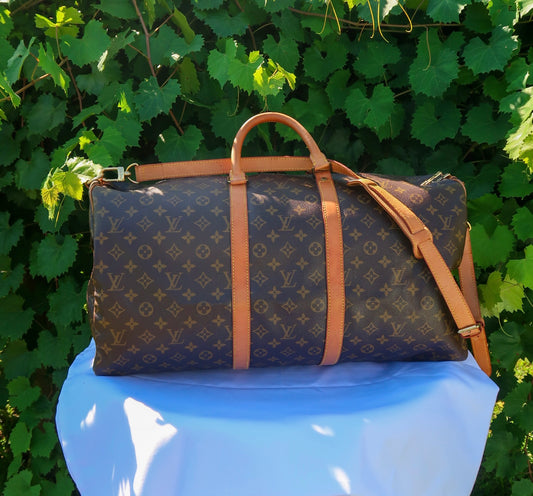 Louis Vuitton Monogram Keepall Bandoulière 55 Bag W Strap
