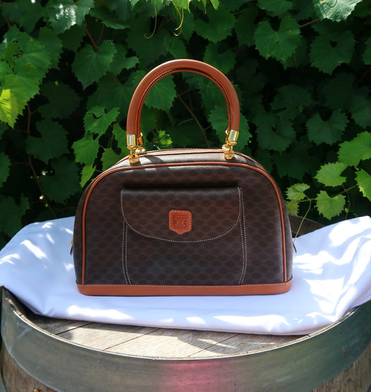 Vintage Celine Macadam Mini Dome Satchel