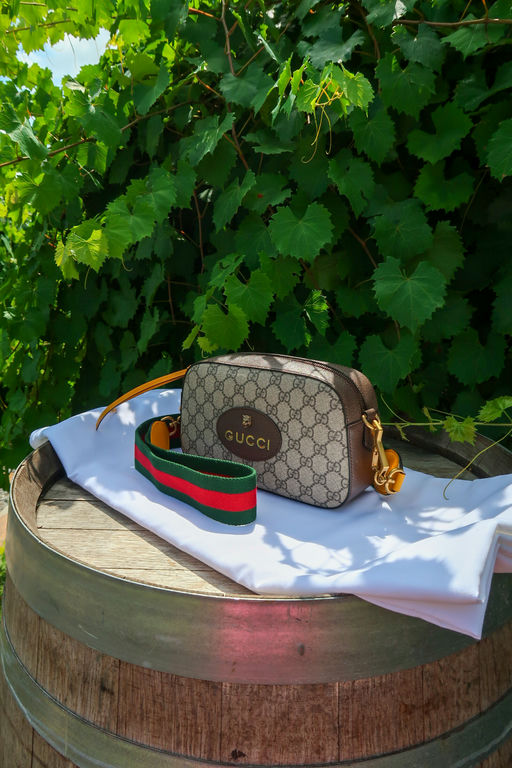 Gucci GG Supreme Monogram Web Neo Vintage Shoulder Bag Beige New Acero