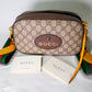Gucci GG Supreme Monogram Web Neo Vintage Shoulder Bag Beige New Acero