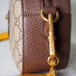 Gucci GG Supreme Monogram Web Neo Vintage Shoulder Bag Beige New Acero