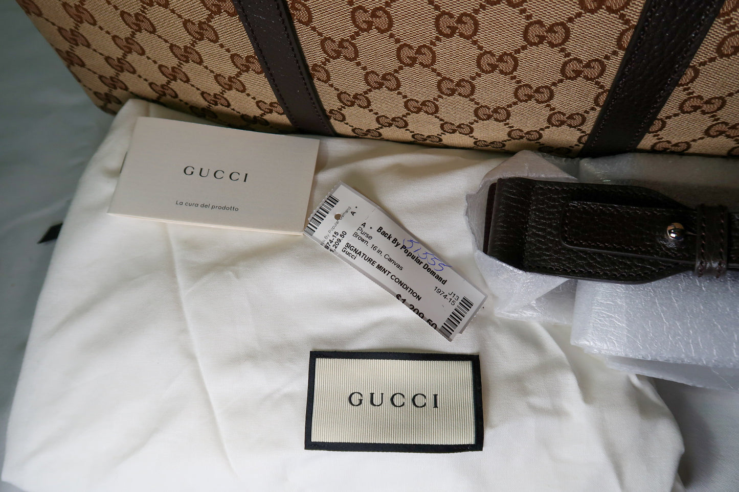 GG Canvas Boston Duffle Bag