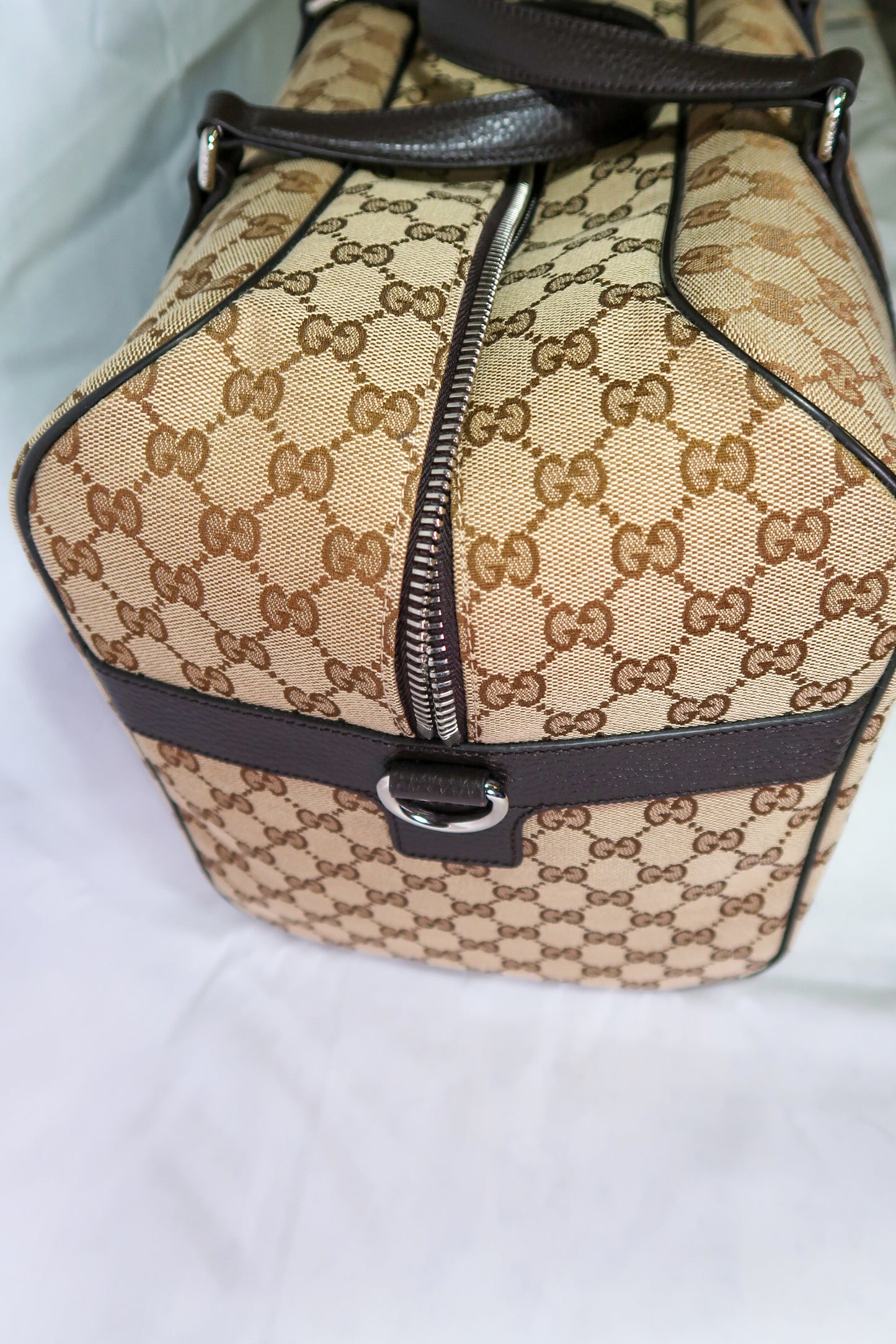 GG Canvas Boston Duffle Bag