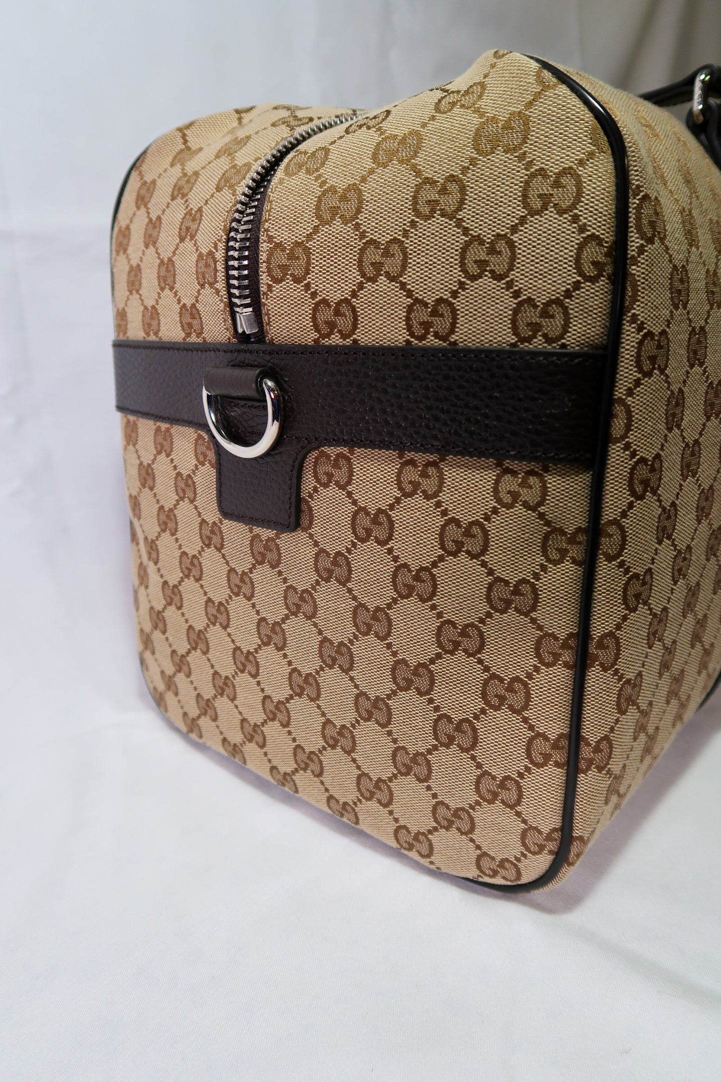 GG Canvas Boston Duffle Bag