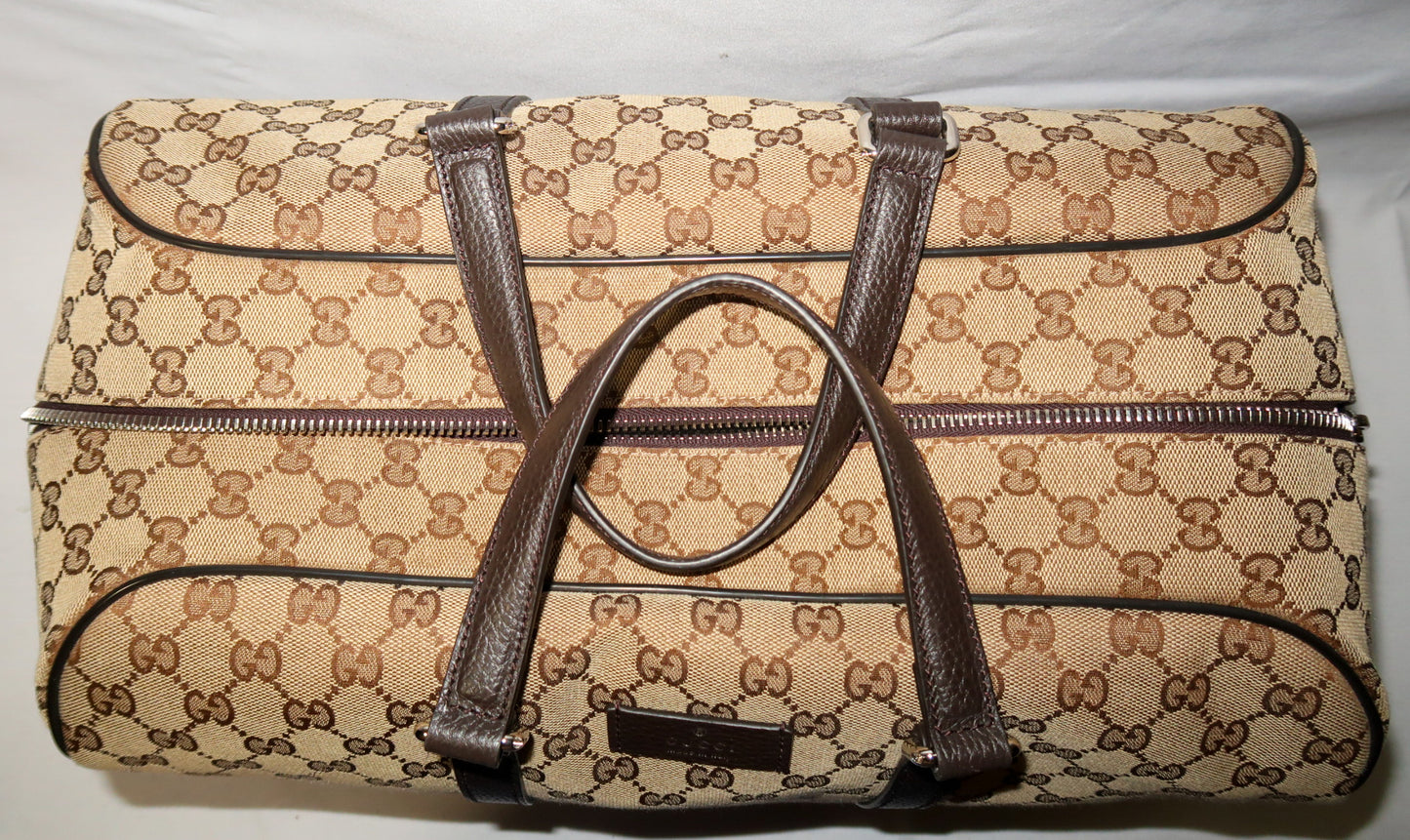 GG Canvas Boston Duffle Bag