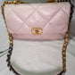 Chanel 19 Flap Bag Agneau Brillant Violet Clair