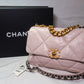 Chanel 19 Flap Bag Agneau Brillant Violet Clair