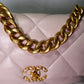 Chanel 19 Flap Bag Agneau Brillant Violet Clair
