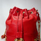 Chanel Red Caviar 3 'CC' Bucket Bag Medium