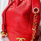 Chanel Red Caviar 3 'CC' Bucket Bag Medium