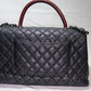 Chanel Caviar Lizard-Trimmed Coco Handle Bag