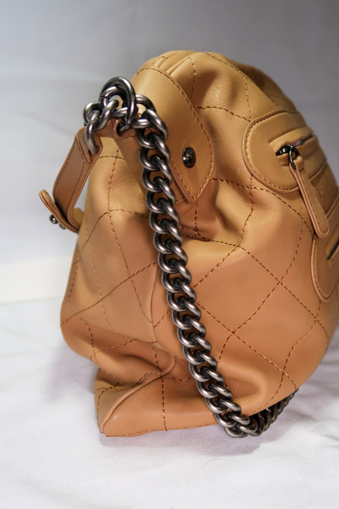 Chanel Hobo w/ Chain Beige/ Tan