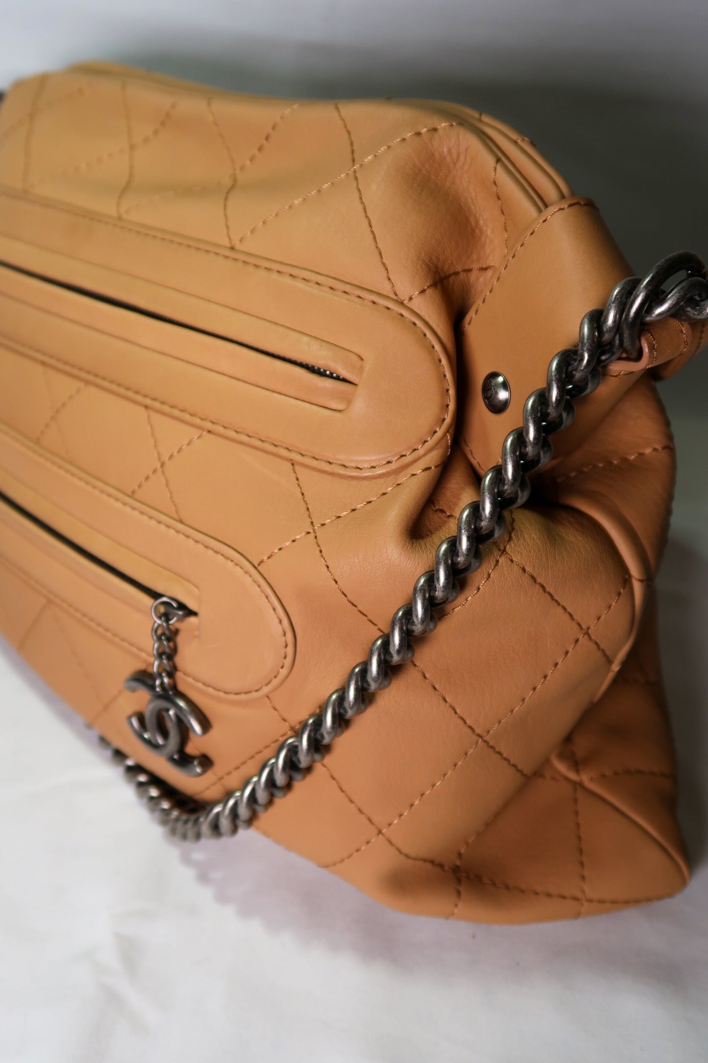 Chanel Hobo w/ Chain Beige/ Tan