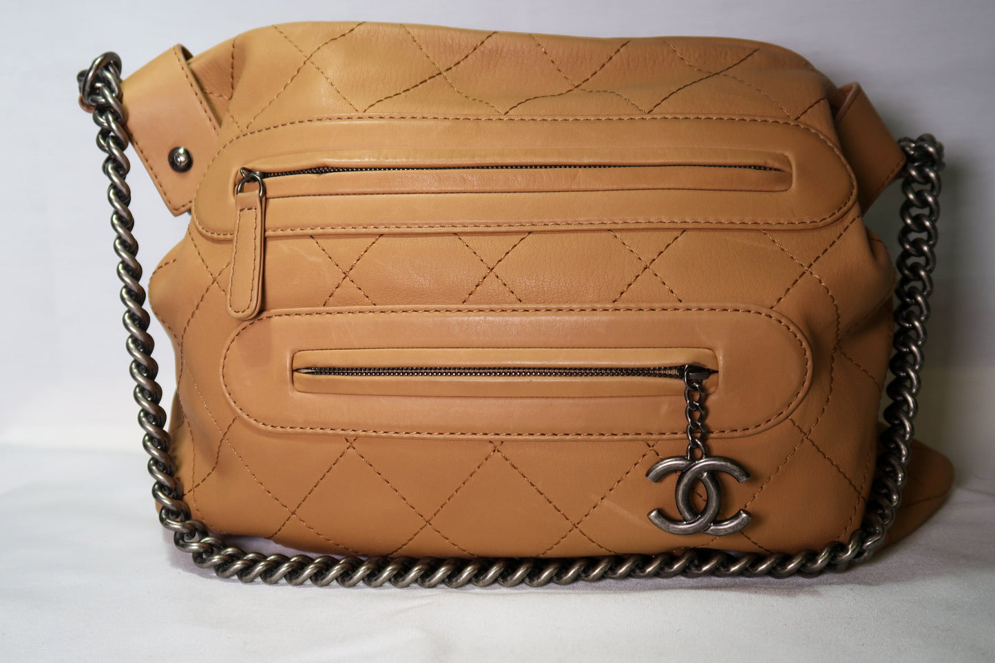 Chanel Hobo w/ Chain Beige/ Tan