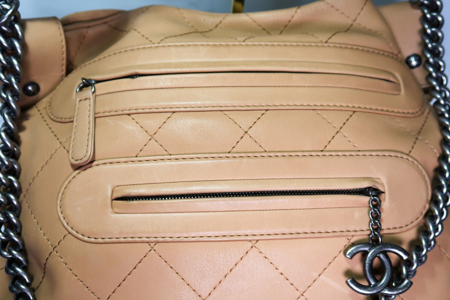 Chanel Hobo w/ Chain Beige/ Tan