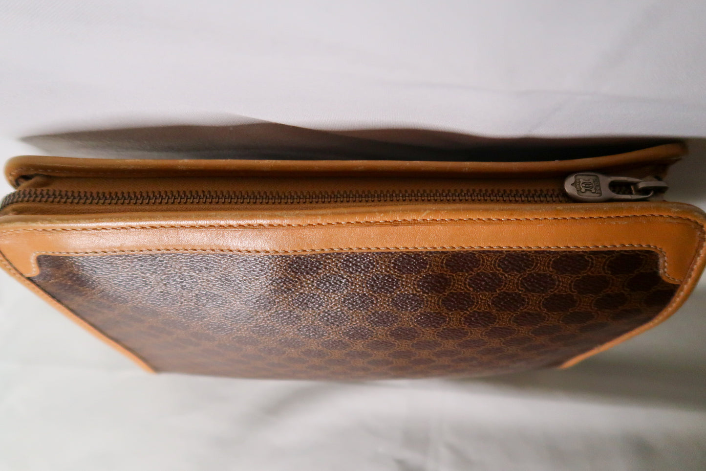 Vintage Celine Macadam Coated Canvas Clutch / Document Pouch