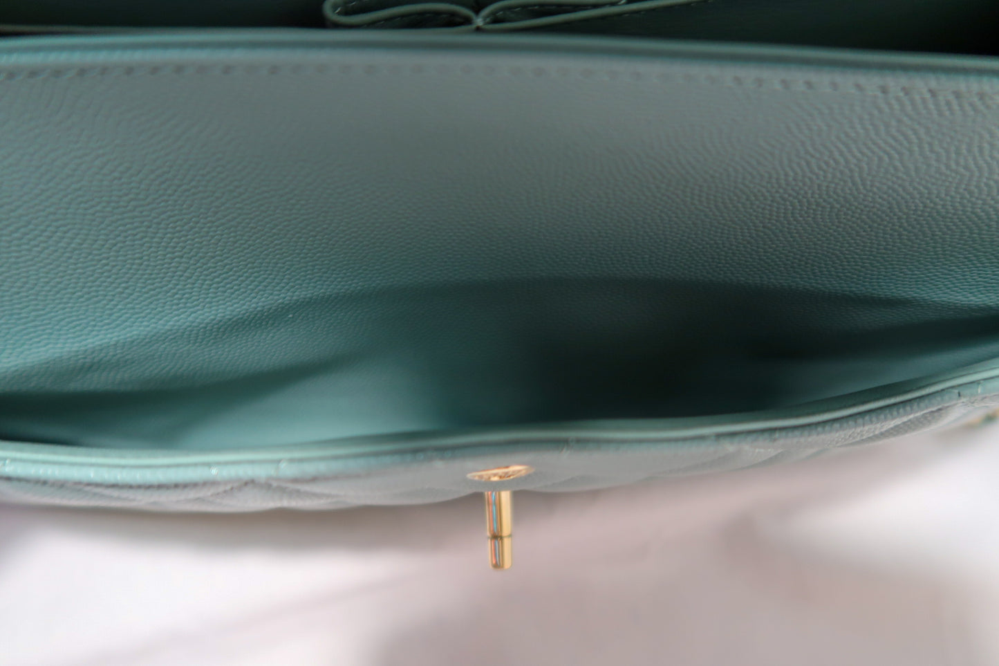 Chanel Double Flap Caviar Moss Green