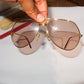 Cartier Vendome Louis 22k Gold-plated Sunglasses 62-14 140 078283