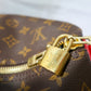 Louis Vuitton Keepall Bandoulière 50 – Monogram Canvas with Red Leather Trim