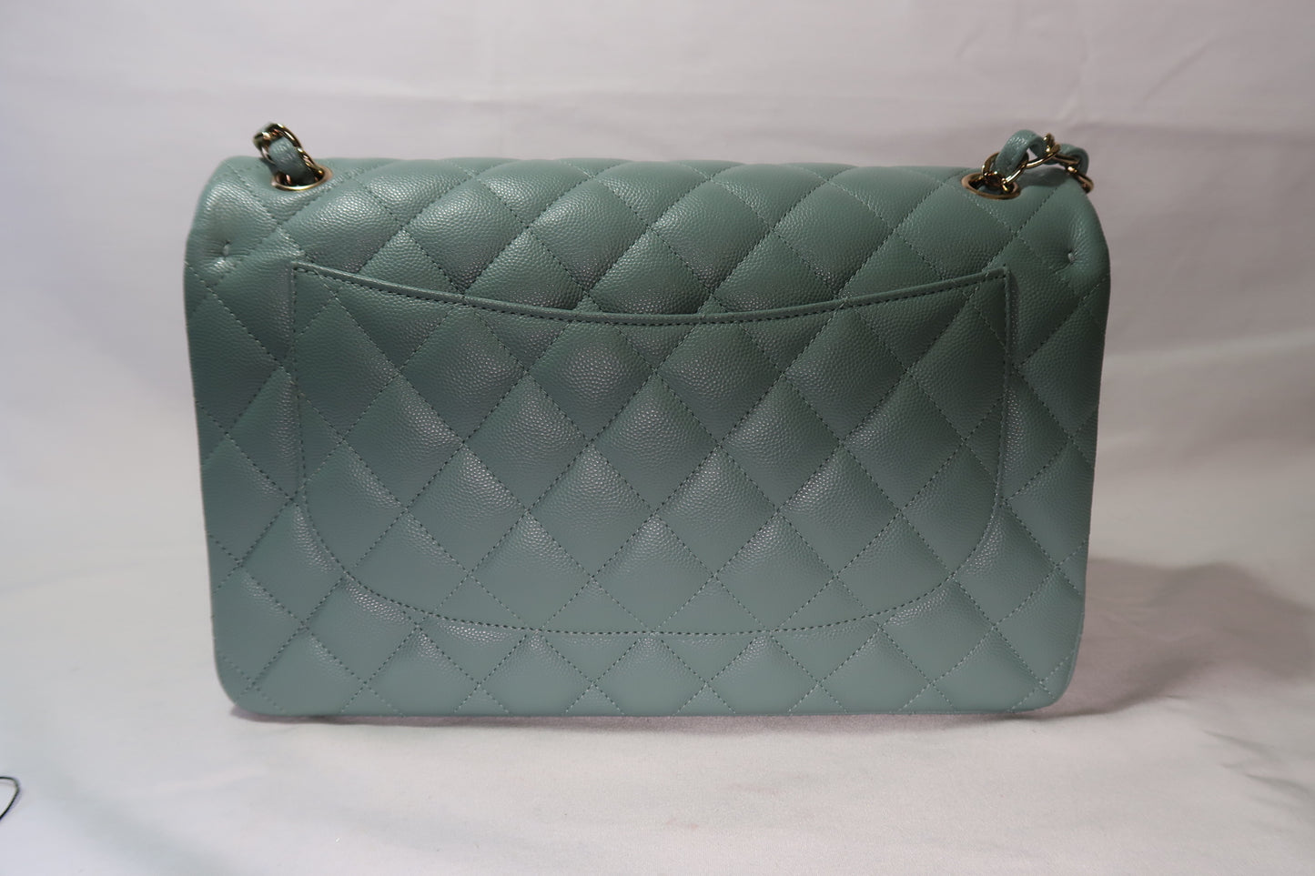 Chanel Double Flap Caviar Moss Green