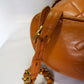 Chanel Lambskin Quilted Drawstring Backpack Camel