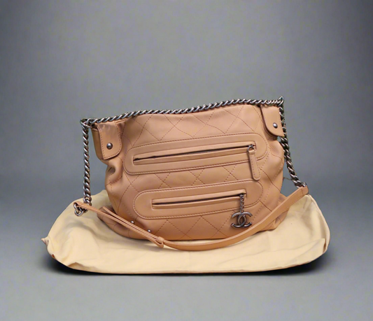 Chanel Hobo w/ Chain Beige/ Tan