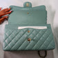 Chanel Double Flap Caviar Moss Green