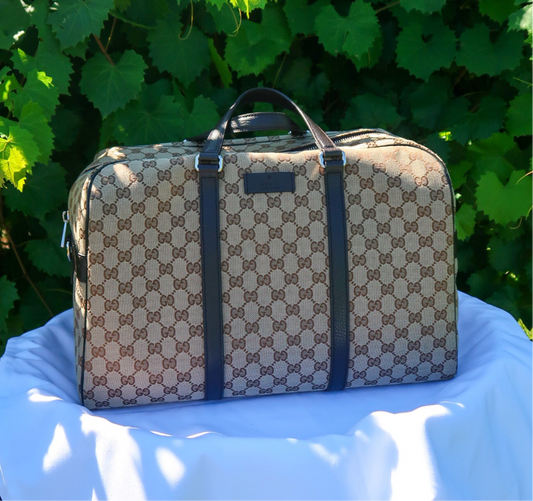 GG Canvas Boston Duffle Bag