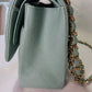 Chanel Double Flap Caviar Moss Green