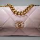 Chanel 19 Flap Bag Agneau Brillant Violet Clair
