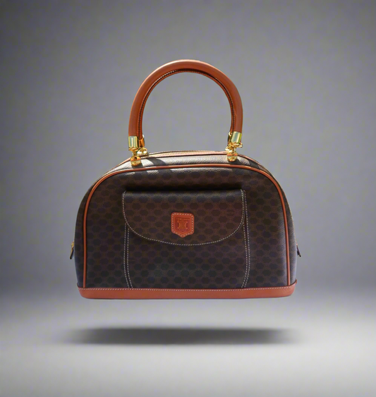 Vintage Celine Macadam Mini Dome Satchel