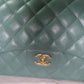 Chanel Double Flap Caviar Moss Green