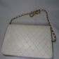 Chanel Quilted Matelasse CC Logo Lambskin Chain Shoulder Bag White / Cream Gold