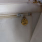 Chanel Quilted Matelasse CC Logo Lambskin Chain Shoulder Bag White / Cream Gold