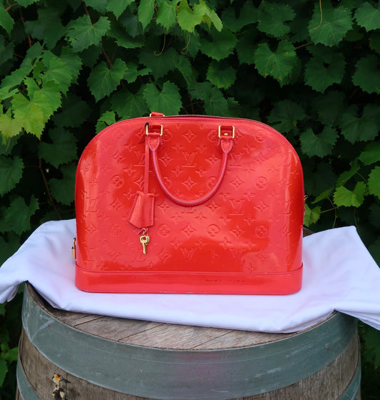 Louis Vuitton Alma GM Monogram Vernis Leather  Rose