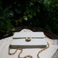 Chanel Quilted Matelasse CC Logo Lambskin Chain Shoulder Bag White / Cream Gold